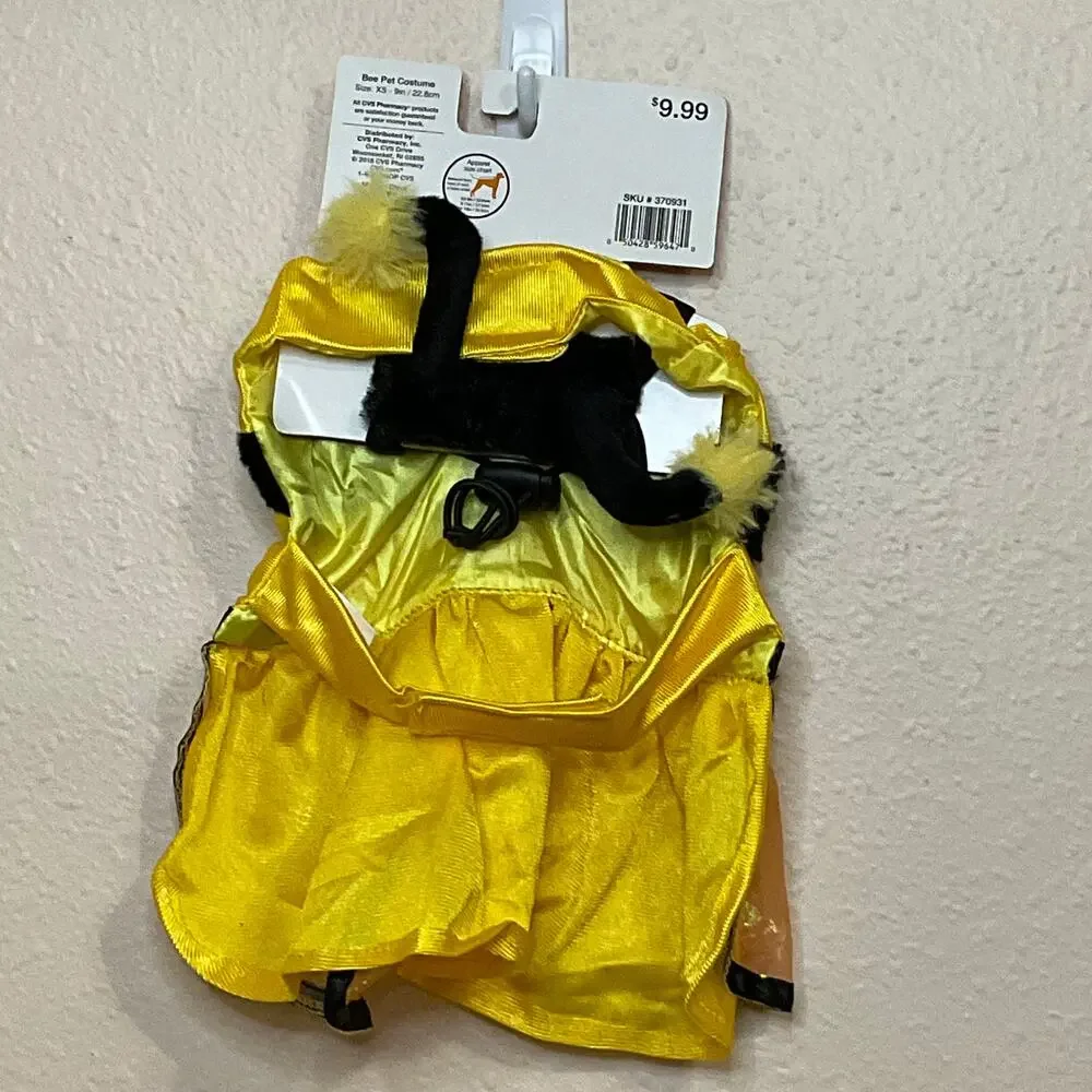 Spooky Village dog bumble bee costume Size XS